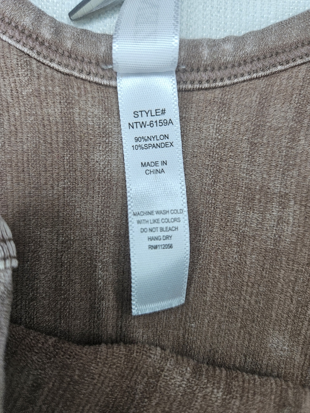 Zenana Outfitters Taupe Ribbed Bralette Notched Neck S/M 14" PTP - Picture 4 of 8